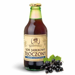 Sok jabłkowy tłoczony z czarną porzeczką 250 ml