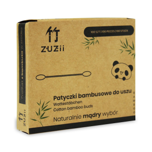 PATYCZKI HIGIENICZNE BAMBUSOWE Z BAWEŁNĄ 100 szt - ZUZII