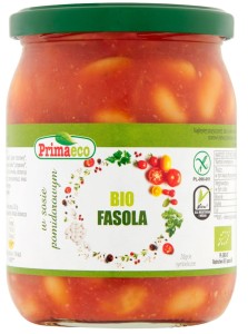 FASOLA W SOSIE POMIDOROWYM BIO 440 g - PRIMAECO