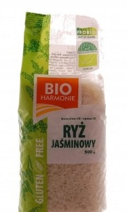 Ryż Jaśminowy Bio 500 g Bezglutenowy Bioharmonie