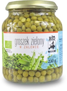GROSZEK ZIELONY W ZALEWIE W SŁOIKU BIO 350 g (230 g) - BIO EUROPA