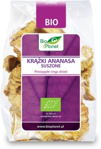 KRĄŻKI ANANASA SUSZONE BIO 100 g - BIO PLANET