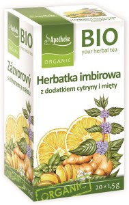 HERBATKA IMBIROWA (CYTRYNA I MIĘTA) BIO 20 x 1,5 g - APOTHEKE