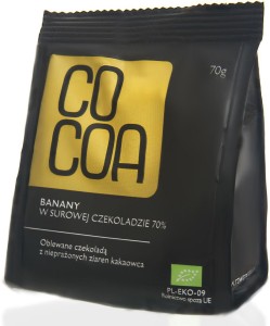 BANANY W CZEKOLADZIE 70% BIO 70 g - COCOA