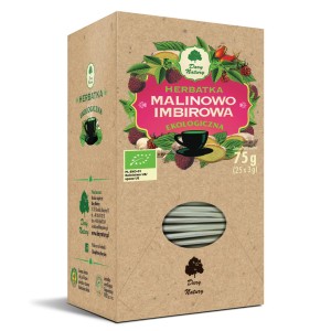 HERBATKA MALINOWO - IMBIROWA BIO (25 x 3 g) - DARY NATURY