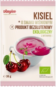 KISIEL O SMAKU WIŚNIOWYM BEZGLUTENOWY BIO 30 g - AMYLON
