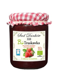 TRUSKAWKA 80% Z CUKREM TRZCINOWYM BIO 270 g - SAD DANKÓW