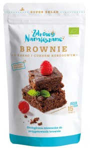 BROWNIE Z KAKAO I CUKREM KOKOSOWYM BIO 290 g - ZDROWO NAMIESZANE