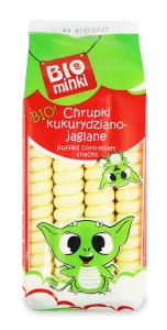CHRUPKI KUKURYDZIANO-JAGLANE SPIRALE BEZGLUTENOWE BIO 60 g - BIOMINKI
