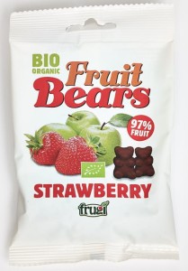 ŻELKI (MISIE) JABŁKO-TRUSKAWKA BEZGLUTENOWE BIO 50 g - HOUSE OF DENMARK