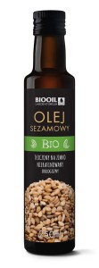OLEJ SEZAMOWY TŁOCZONY NA ZIMNO NIERAFINOWANY BIO 250 ml - BIOOIL