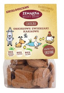 CIASTECZKA ORKISZOWE O SMAKU KAKAOWYM ZWIERZAKI BIO 100 g - ZEMANKA