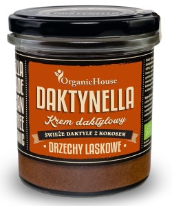 KREM KOKOSOWO-DAKTYLOWY ORZECHY LASKOWE BEZGLUTENOWY BIO 280 g - DAKTYNELLA