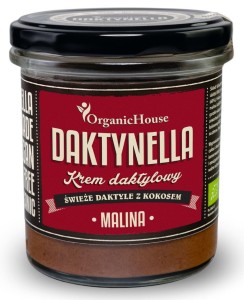 KREM KOKOSOWO-DAKTYLOWY MALINA BEZGLUTENOWY BIO 280 G - DAKTYNELLA