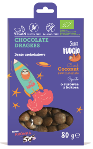 DRAŻE CZEKOLADOWE BEZGLUTENOWE BIO 80 g - SUPER FUDGIO