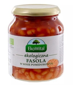 Fasola biała w sosie pomidorowym BIO 360 g EKOWITAL