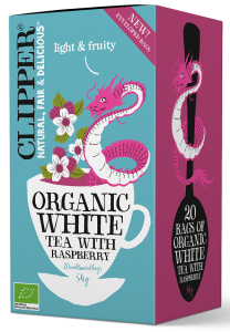 HERBATA BIAŁA Z MALINĄ BIO 34 g (20 x 1,7 g) - CLIPPER