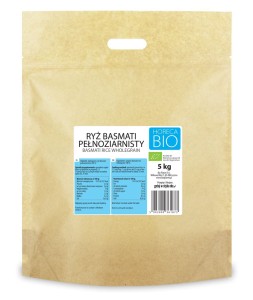 RYŻ BASMATI PEŁNOZIARNISTY BIO 5 kg - HORECA