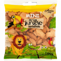 Herbatniki mini JUNGLE pszenne 100g ANIA