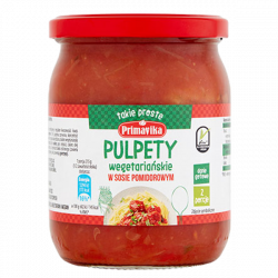 Pszenne pulpety wegetariańskie w sosie pomidorowym