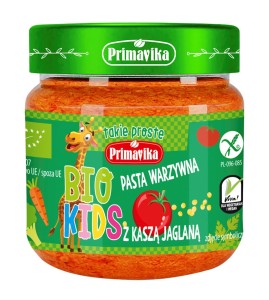 PASTA WARZYWNA Z KASZĄ JAGLANĄ BEZGLUTENOWA BIO 160 g - PRIMAVIKA (BIO KIDS)