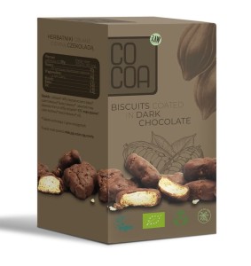 HERBATNIKI MINI W CIEMNEJ CZEKOLADZIE BIO 80 g - COCOA