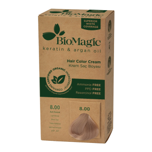 FARBA DO WŁOSÓW JASNY BLOND (8.00) 250 g - BIOMAGIC