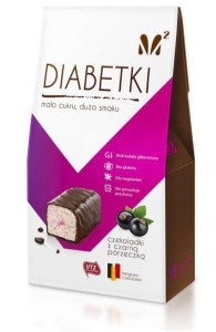 Czekoladki czarna porzeczka  B/C 100 g DIET FOOD