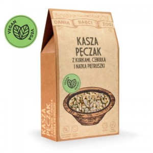 Kasza pęczak kurki cebulka natka pietruszki 200g