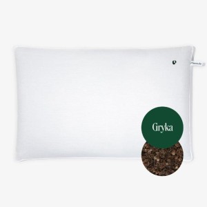 PODUSZKA DO SPANIA Z ŁUSKĄ GRYKI 45x60cm BIAŁA DLA DOROSŁYCH PLANTULE PILLOWS