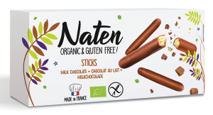 CIASTKA W POLEWIE CZEKOLADOWEJ STICKS BIO 130g BEZGLUTENOWE NATEN