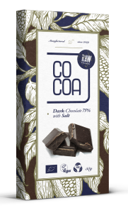 CZEKOLADA CIEMNA 75 % Z SOLĄ BIO 50 g COCOA