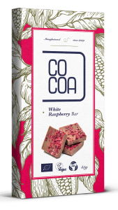 TABLICZKA BIAŁA Z MALINAMI BIO 45 g COCOA