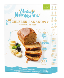 MIESZANKA NA CHLEB BANANOWY Z CHIA BIO 400g BEZ GLUTENU ZDROWO NAMIESZANE
