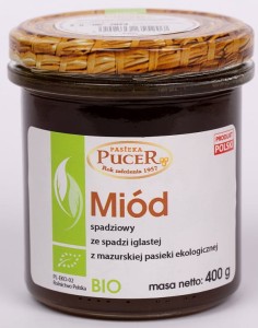 MIÓD ZE SPADZI IGLASTEJ BIO 400 g - PASIEKA PUCER