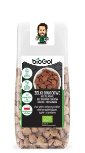 ŻELKI OWOCOWE JABŁKO TRUSKAWKA BIO 90g BEZ ŻELATYNY I CUKRU