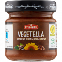 Vegetella - kakaowy krem słonecznikowy bezglutenowy 160g PRIMAVIKA