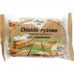 Chlebki ryżowe o smaku CYNAMONOWYM w syropie ryżowym 65g ANIA
