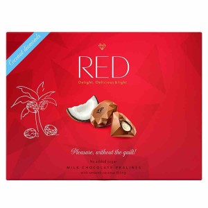 Praliny z mlecz czekolady z kokos 50% mniej 132g