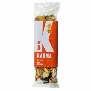 Baton "BAW SIĘ" popcorn banan nerkowiec Karma 35g