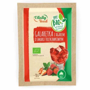 Galaretka z agarem truskawkowa VitallyFood BIO 38g
