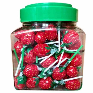 Lizaki smak truskawkowy bez cukru 100szt x 13g