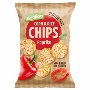 Chipsy kukurydziano-ryżowe - papryka Benlian, 50g