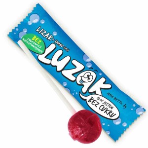 Luzak lizak bez cukru o smaku coli, 8g