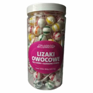 Lizaki owocowe bez cukru, 800g