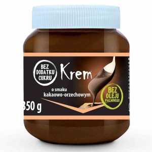 Krem kakao-orzechowy bez cukru i palmowego 350g