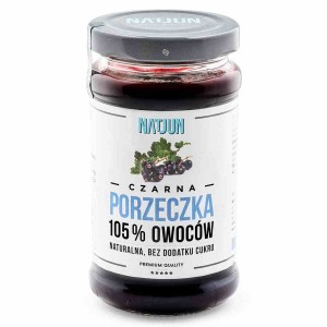Konfitura czarna porzeczka 0cukru 105% owoców 220g Natjun