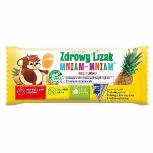 Zdrowy Lizak Mniam-Mniam smak ananasowy 6g płaski Starpharma