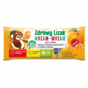 Zdrowy Lizak Mniam-Mniam smak pomarańczy 6g płaski Starpharma