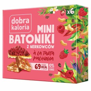 Minibatoniki z nerkowców tarta malinowa 6x17g Dobra Kaloria